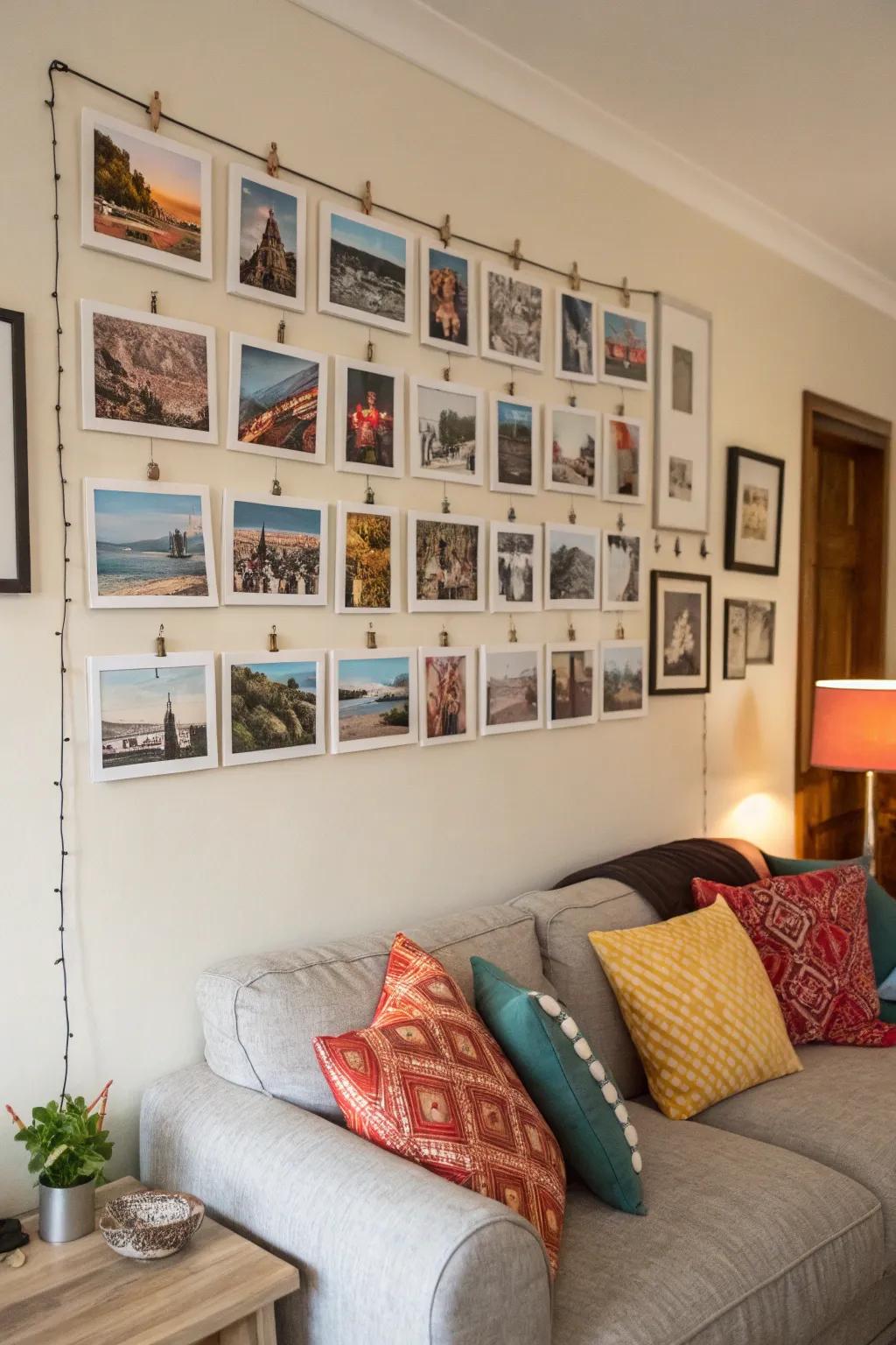 Collage frames offer a personalized and nail-free photo display.