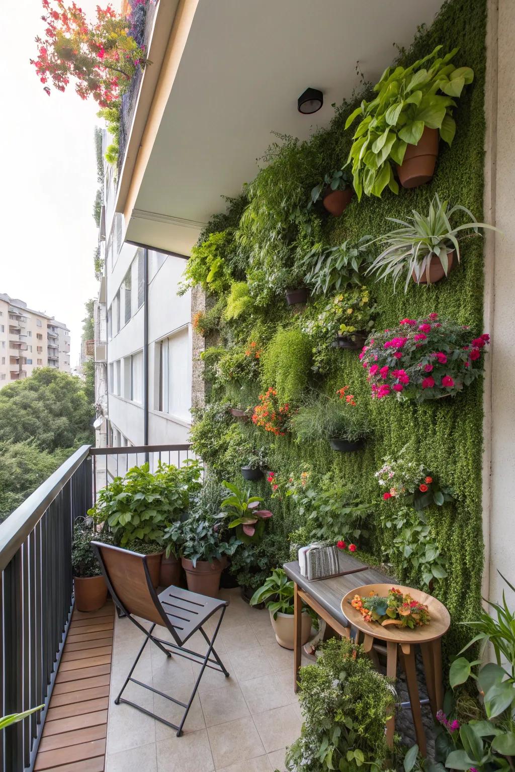 Maximize space with a lush and stylish vertical garden.