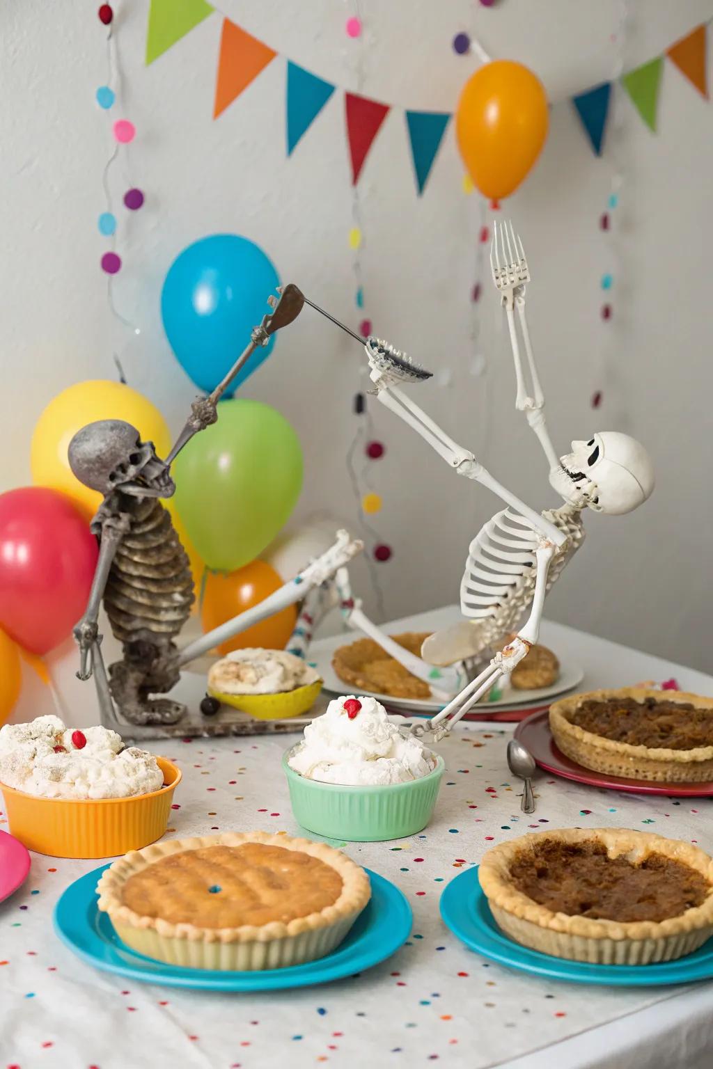 Skeletons in a Pie-Eating Frenzy