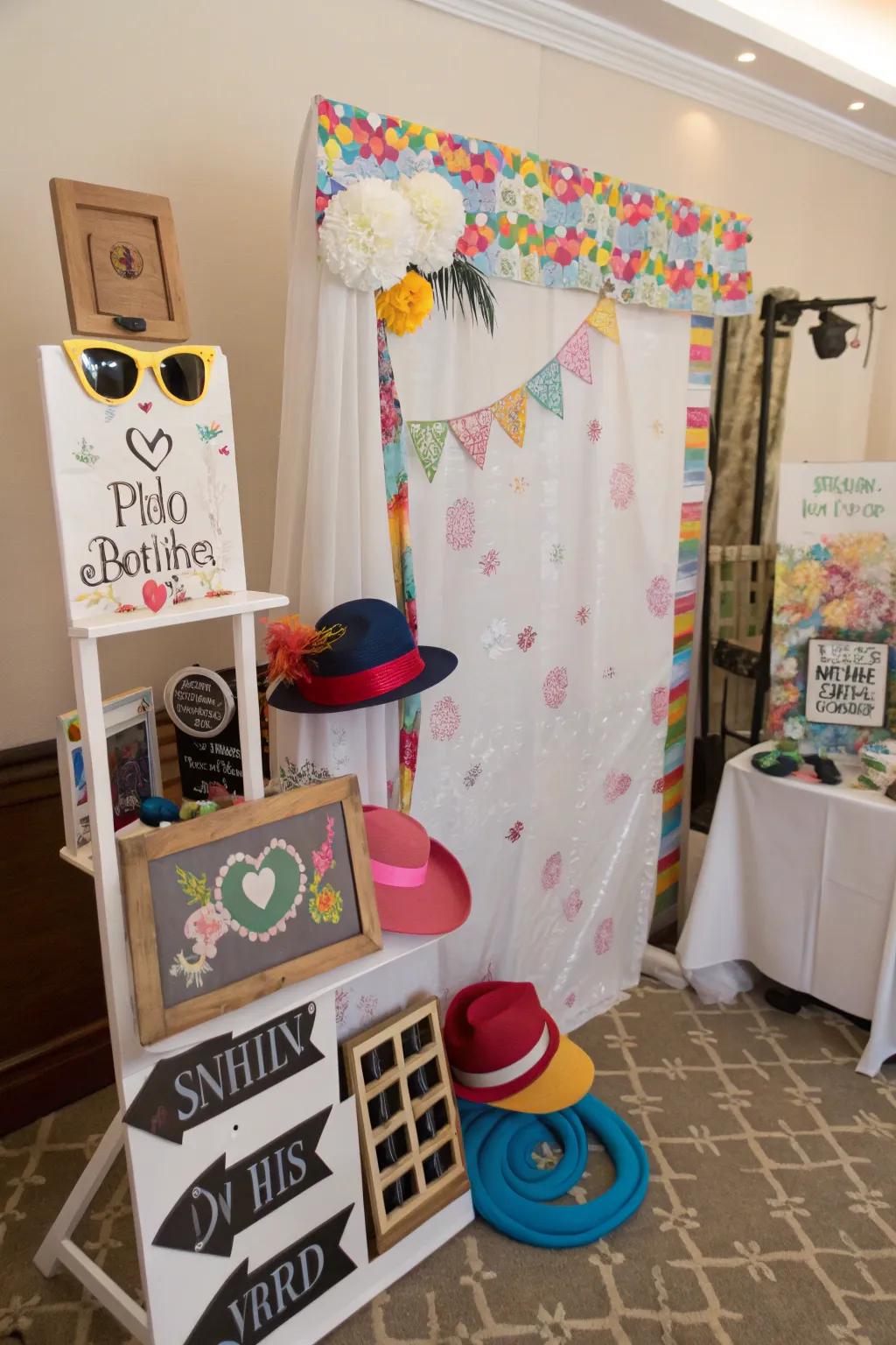 A Polaroid photo booth captures fun memories of your spa day.