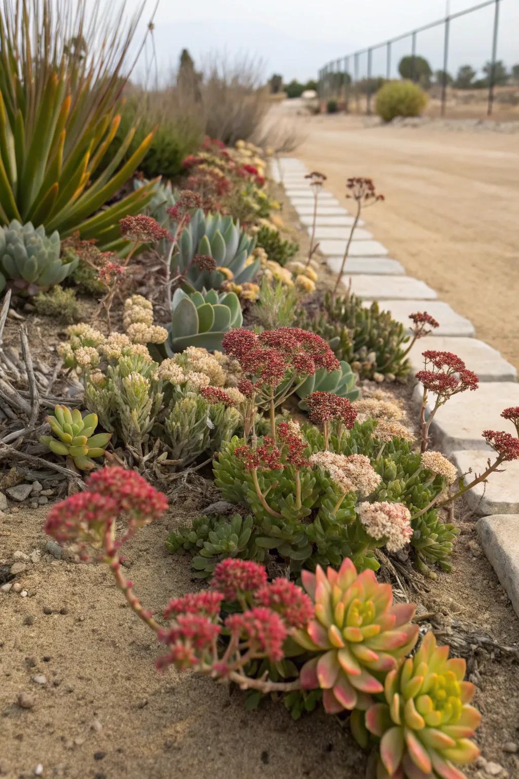 Drought-tolerant plants create a low-maintenance water-wise garden.