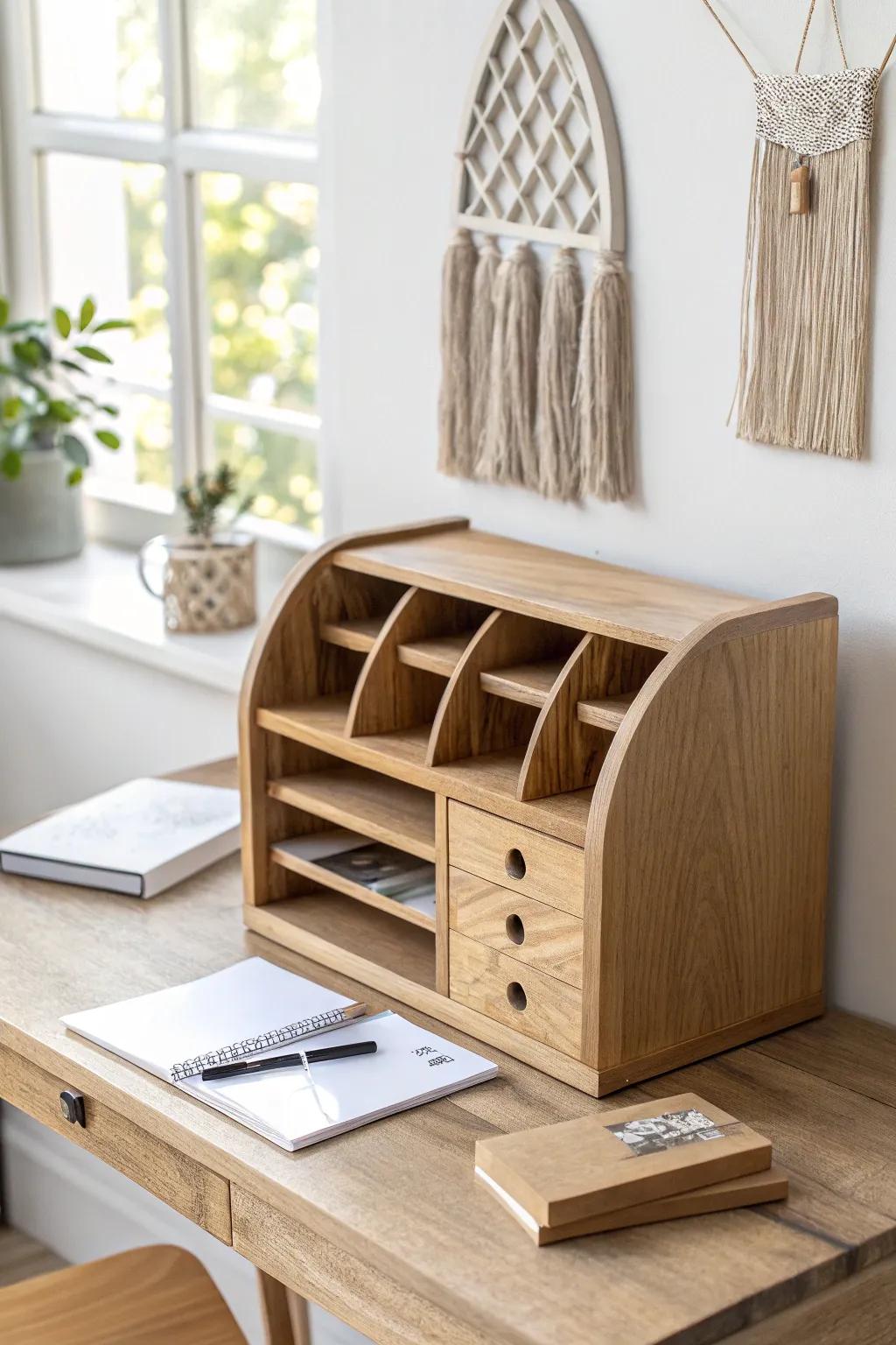 Streamline your classroom with elegance: Discover the art of organization with our handcrafted student mailbox system.