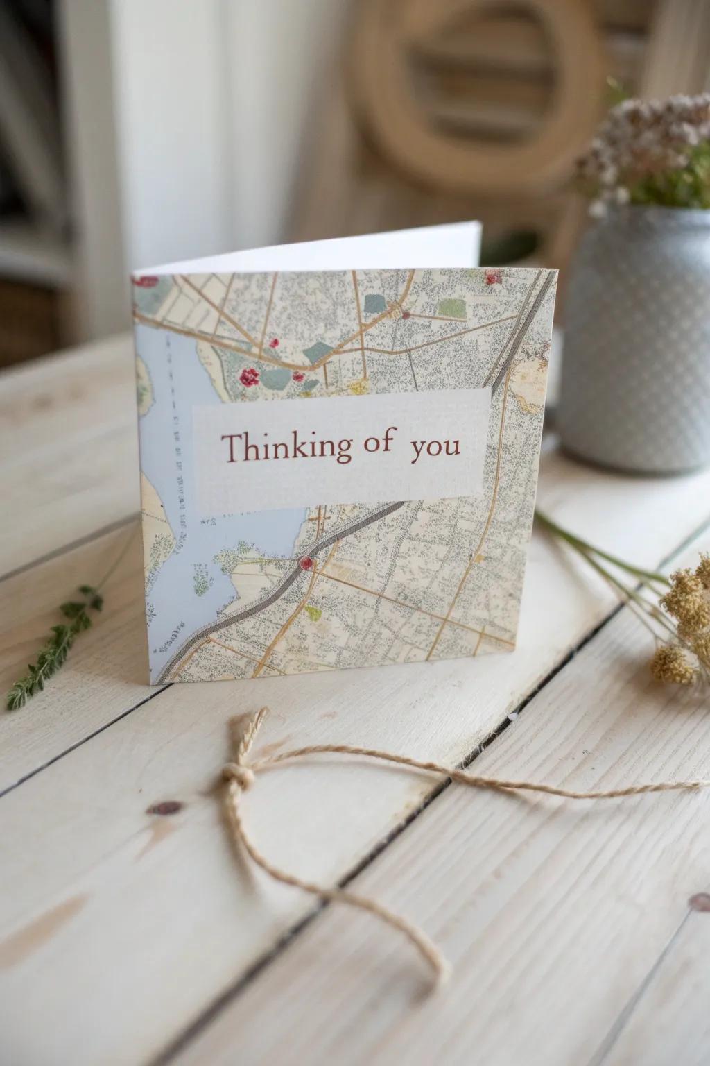 Map Your Memories: A Thoughtful Card Crafted with Love and Adventure