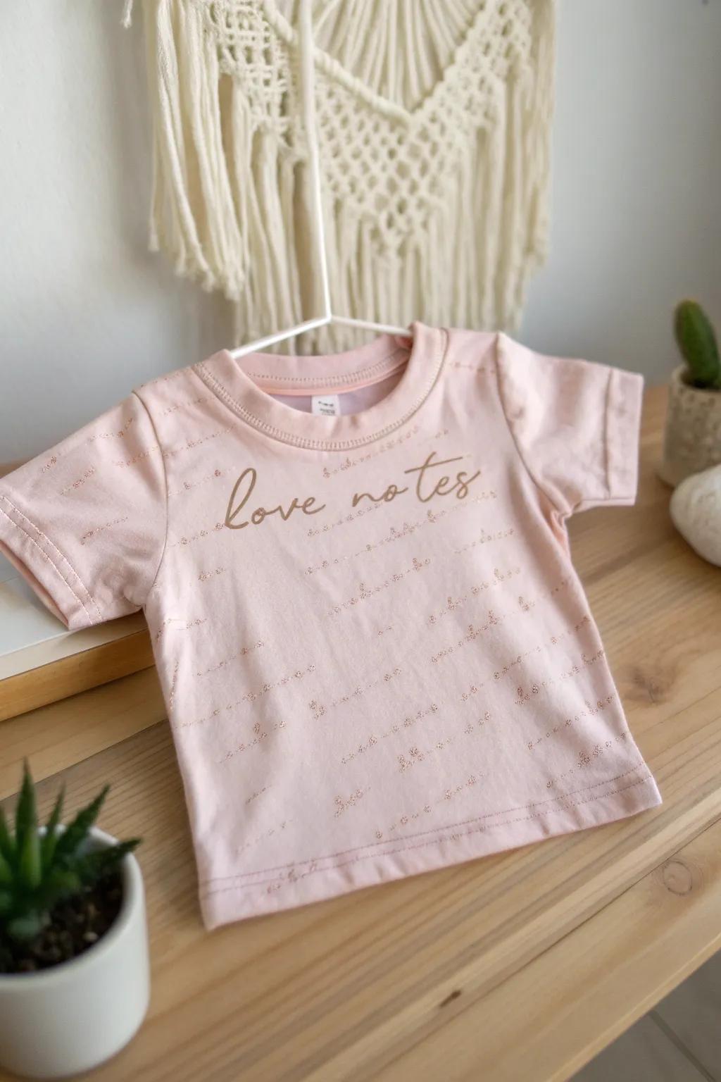 Spread joy with every step in this charming Mini Love Notes toddler tee!