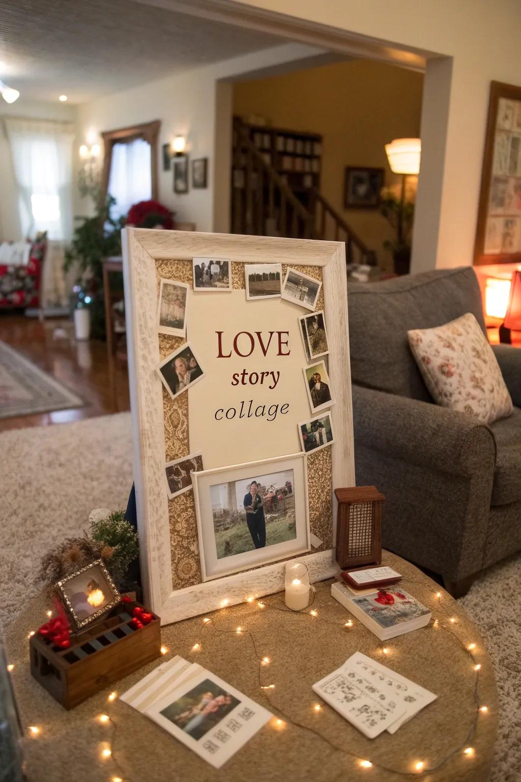 Tell your love story through a heartfelt collage.