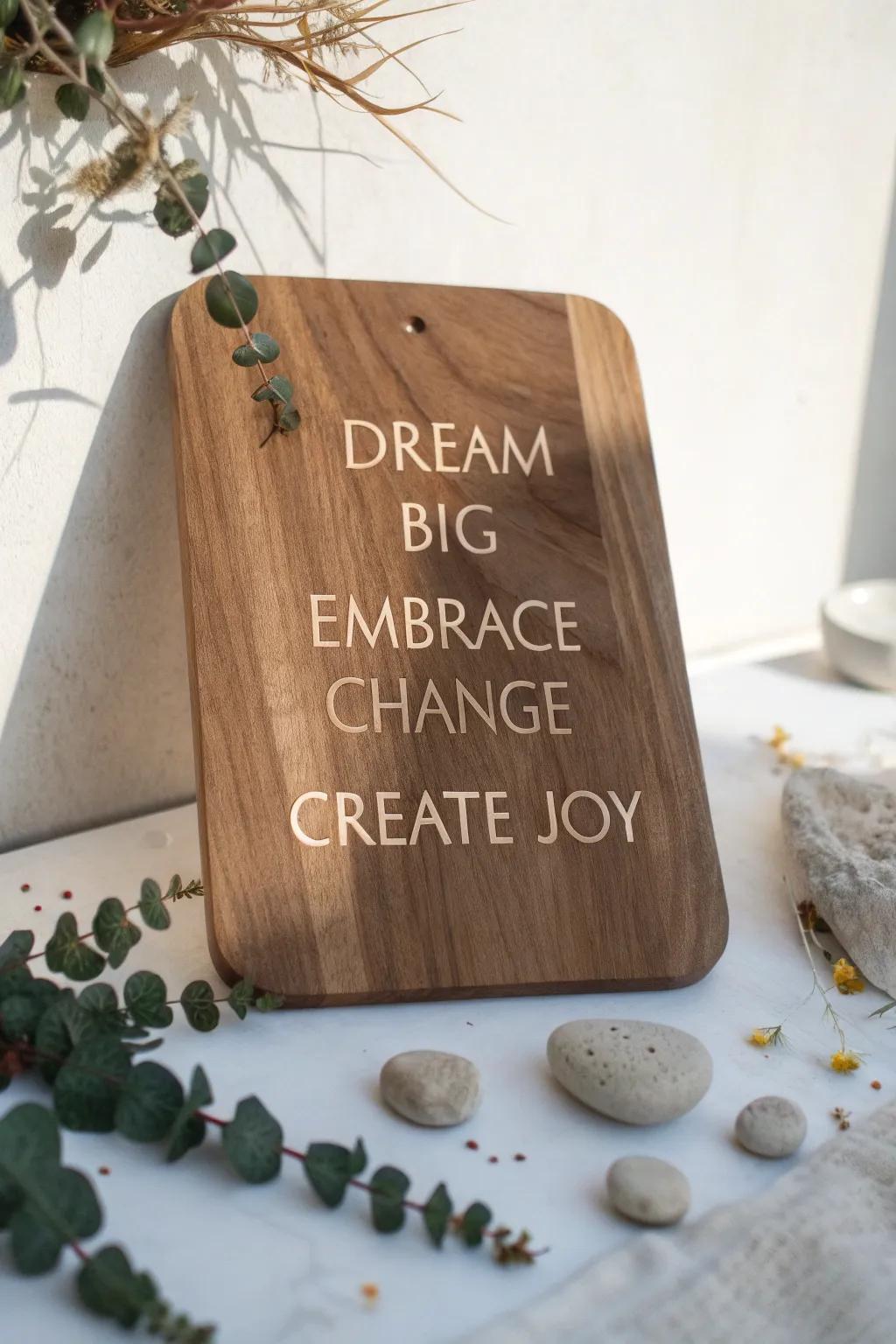 Capture your dreams with inspiring words that speak volumes.