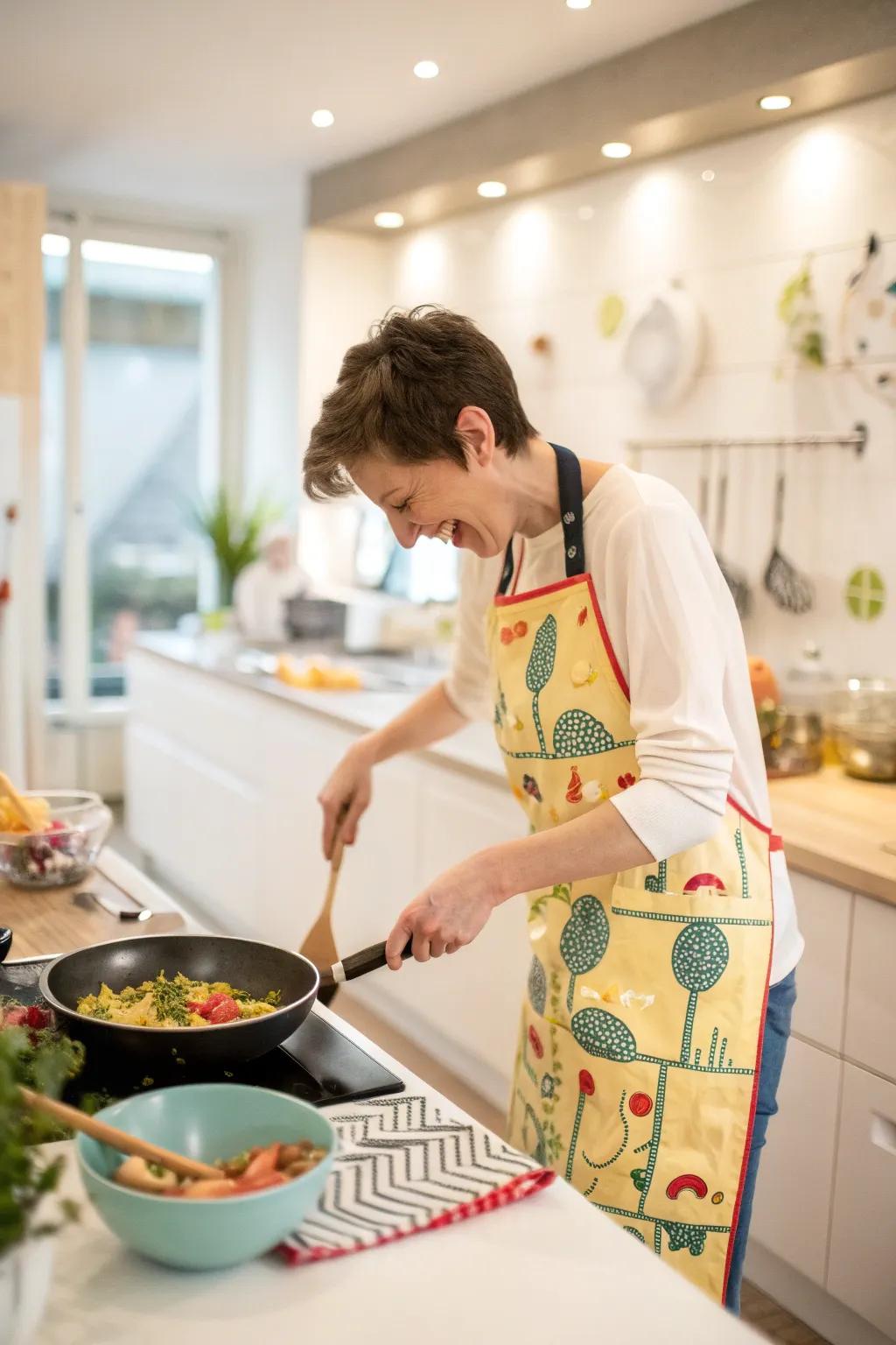 Cook in style and humor with a delightful novelty apron.