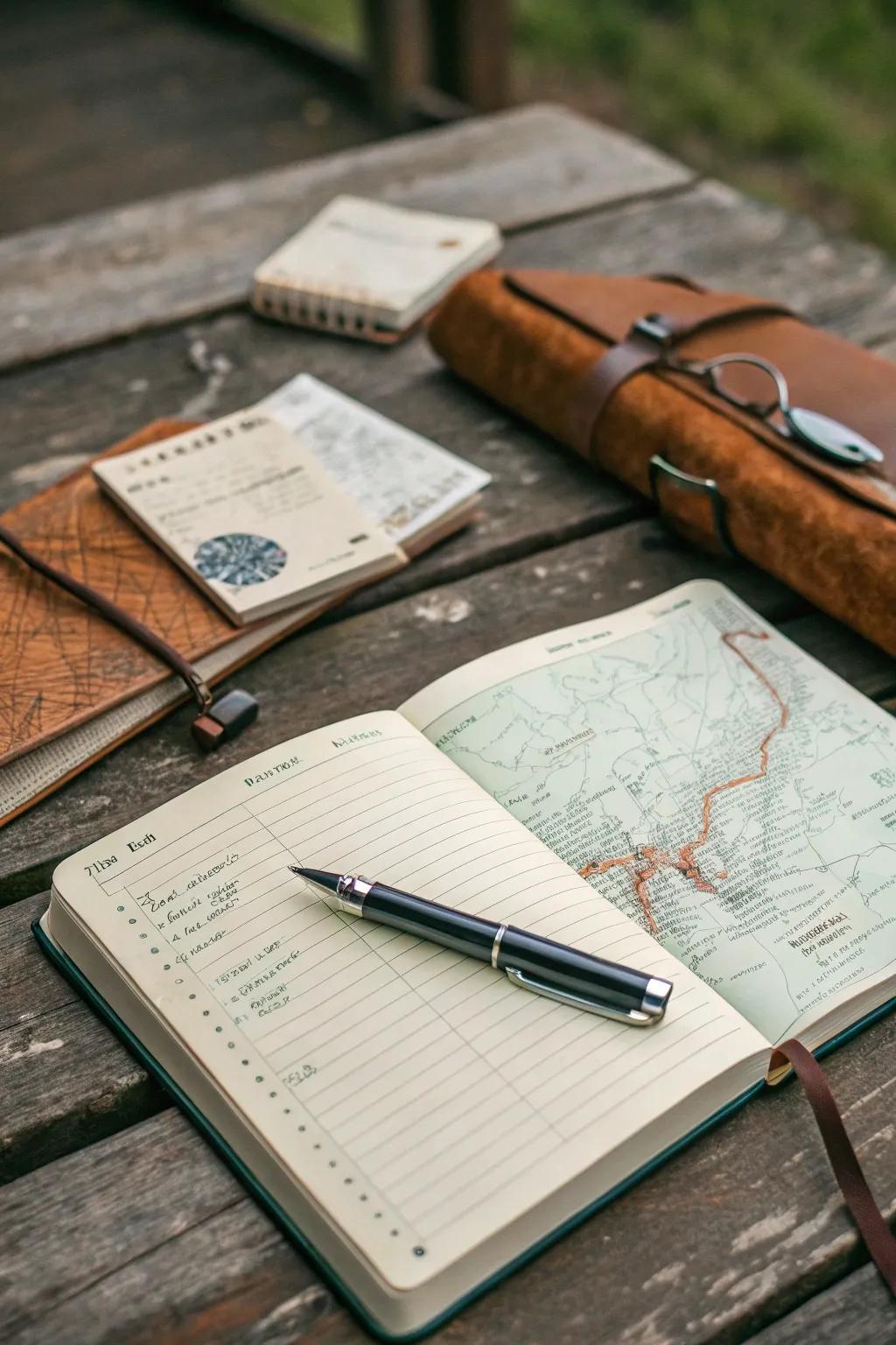 Capture your adventures with a beautifully crafted travel journal.