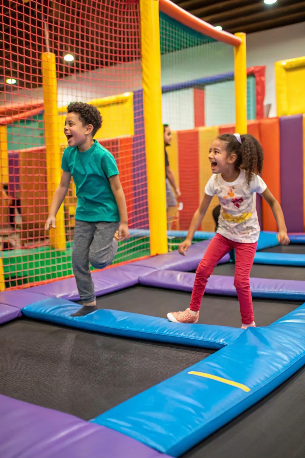 An indoor trampoline park offers endless excitement and exercise.