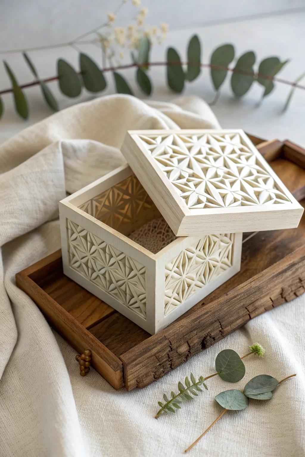 Unlock the magic of love with a handcrafted 3D printed puzzle box — the perfect playful wedding gift.