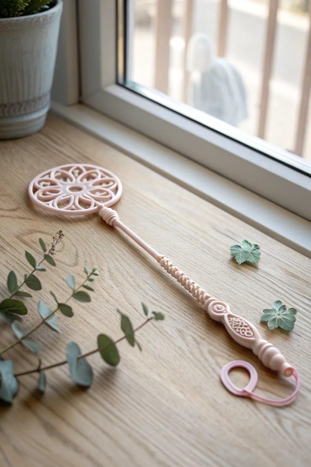 Elevate bubble play with this uniquely crafted 3D-printed wand, blending simplicity and elegance for endless summer fun!