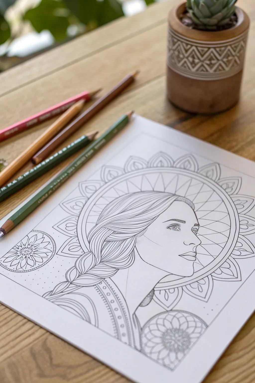Unleash your creativity with personalized portraits that bring loved ones to life in every stroke. #ColoringArt #MinimalistBeauty