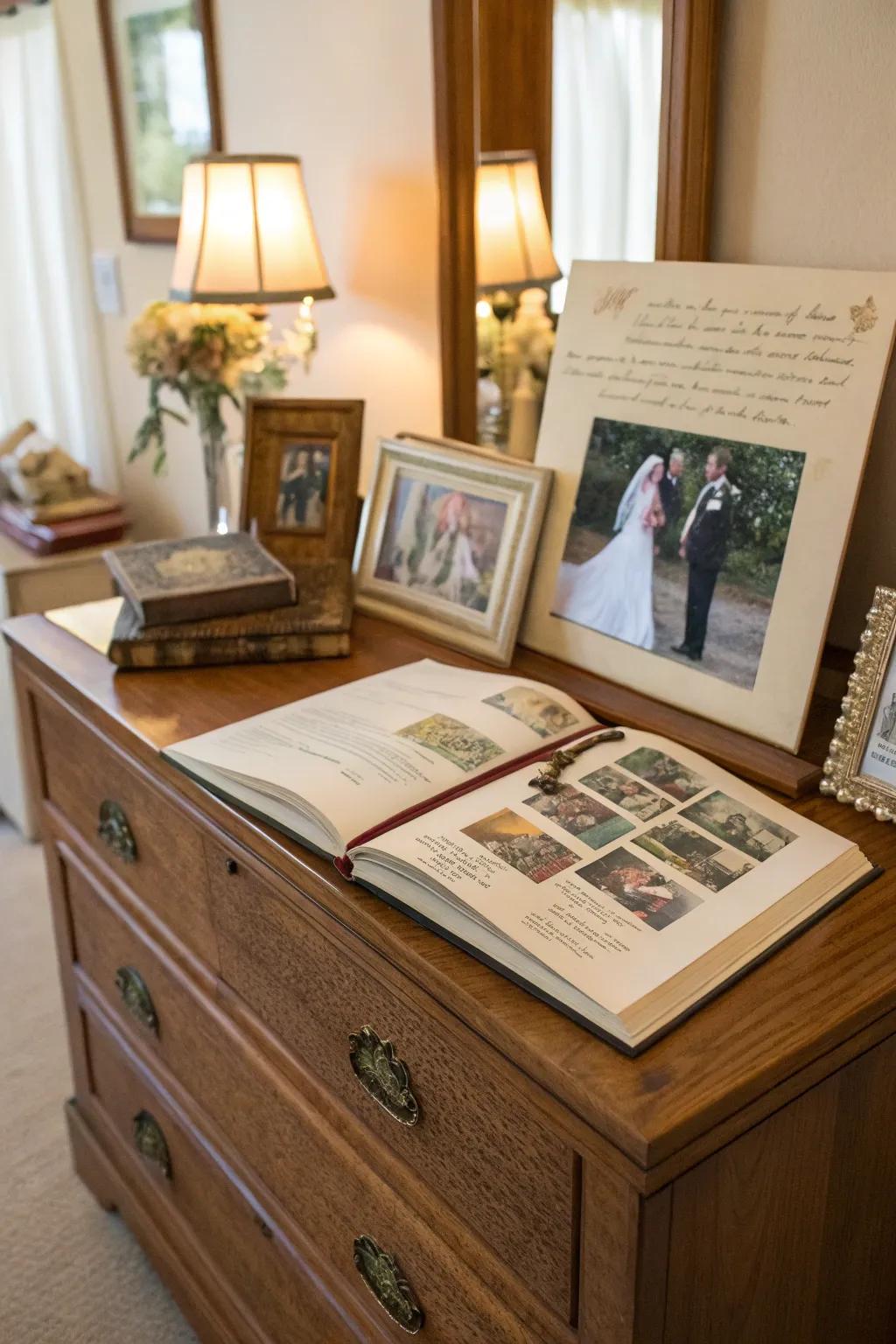 Capture your special day with a wedding memory book.