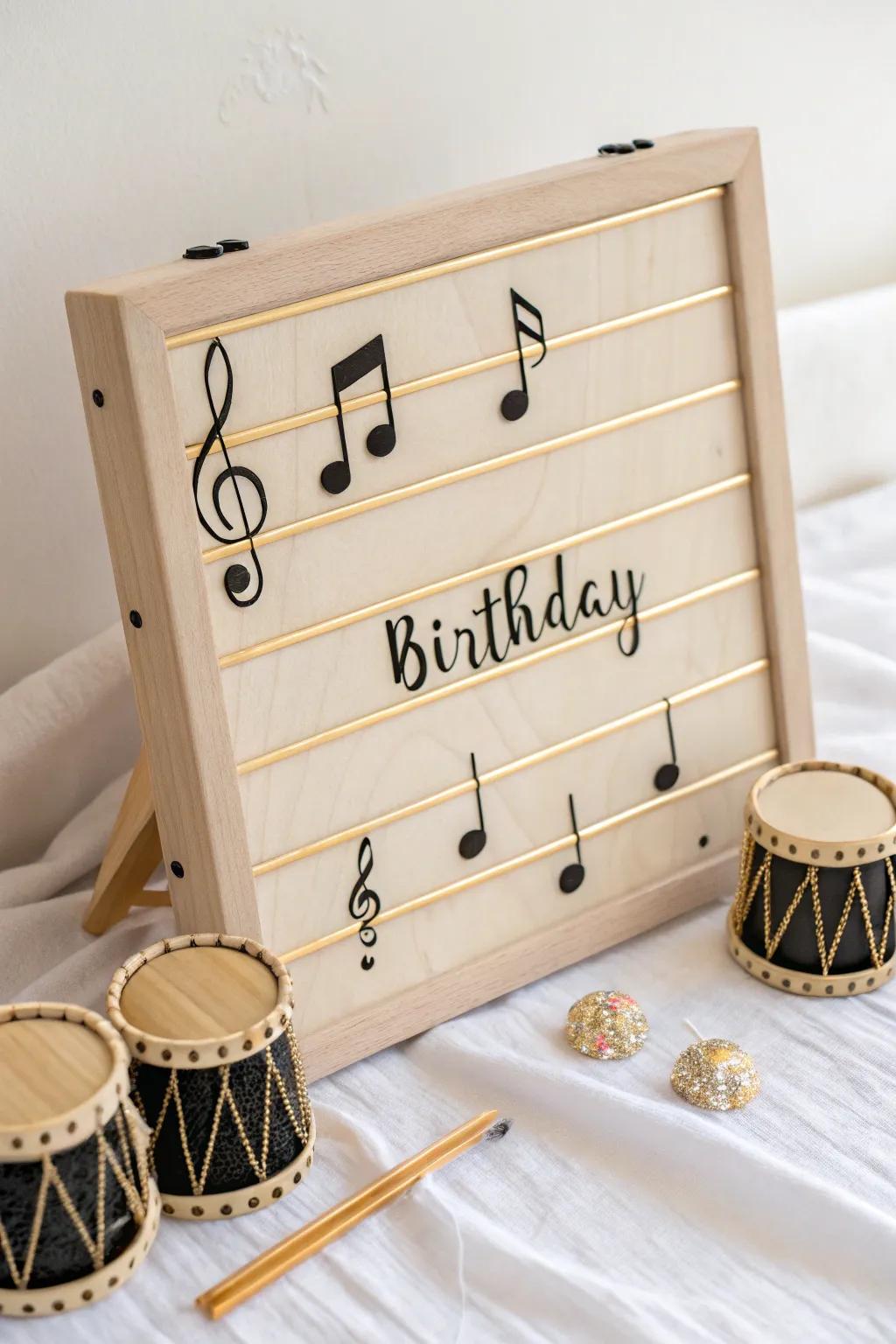 Harmonize your classroom celebrations with a musical birthday board that sings simplicity and style.