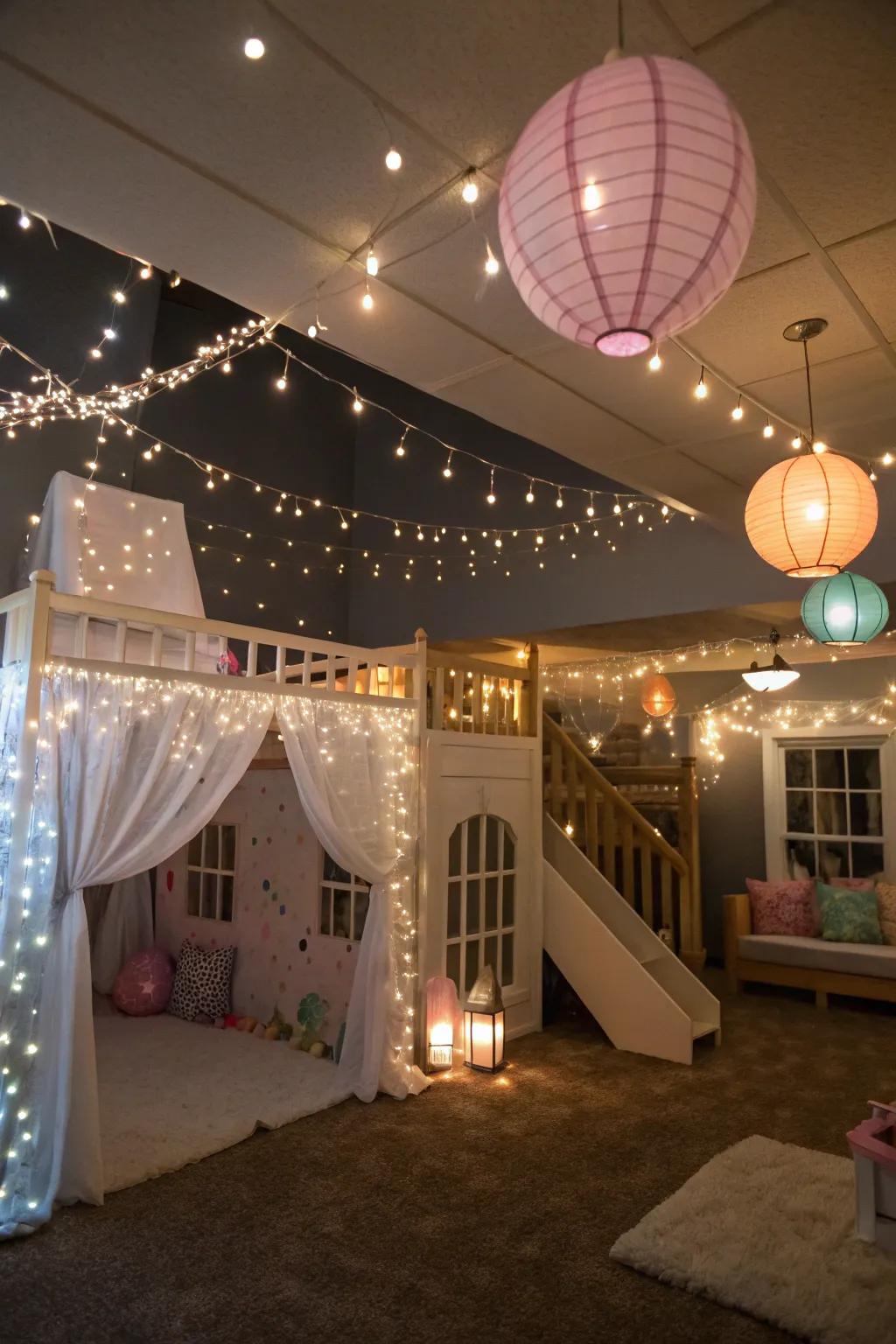 Enchant your playhouse with magical fairytale lighting.