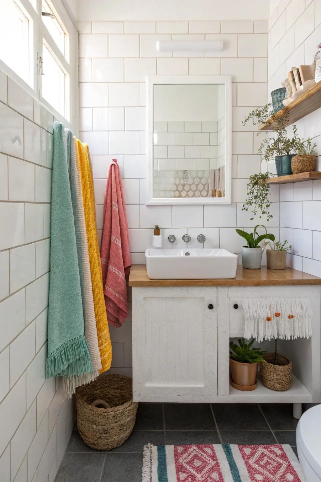 A simple white backsplash offers timeless elegance.