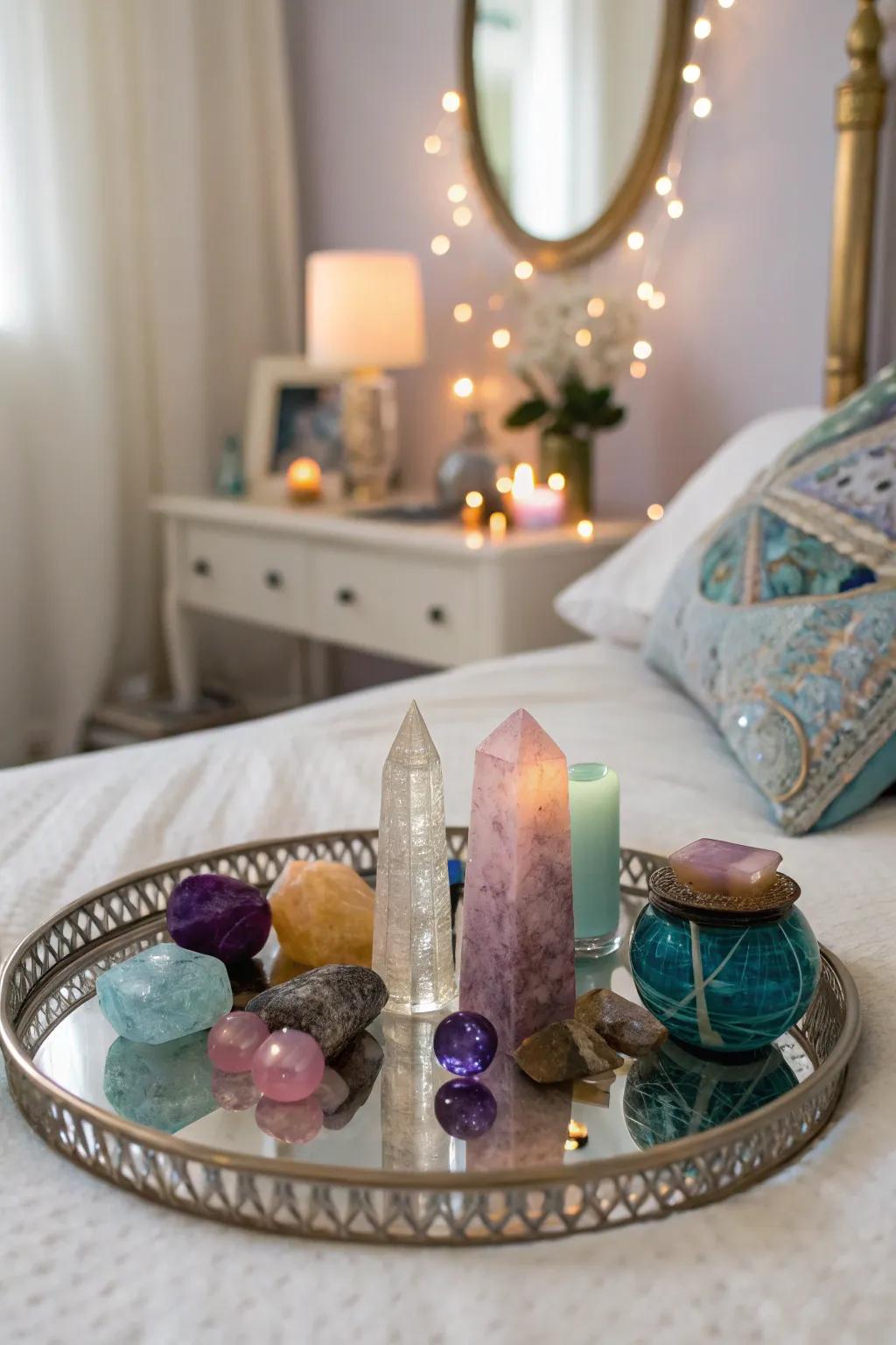 A crystal haven that enhances beauty and positive energy.