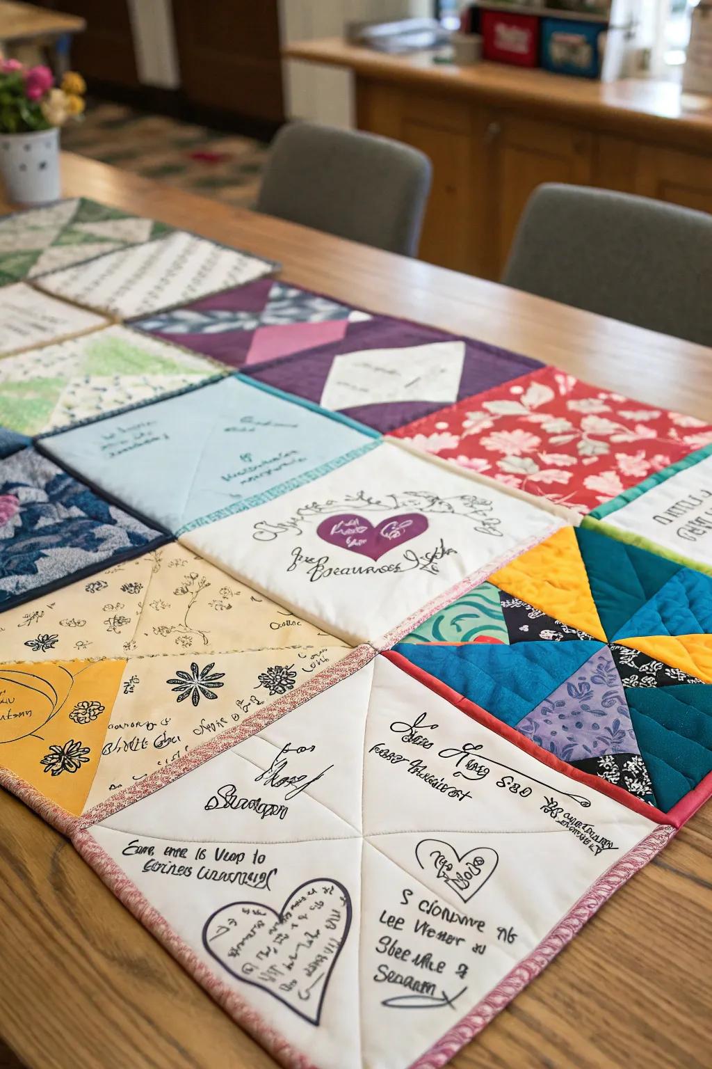 Stitch together memories with a birthday quilt.