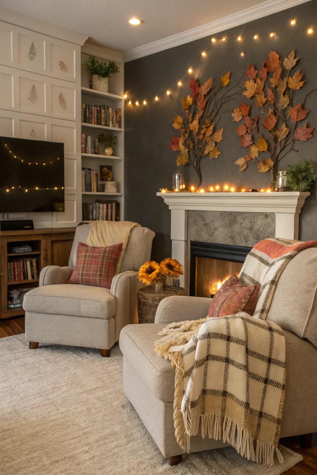 A seasonal chalk paint wall keeps your home feeling fresh and festive.