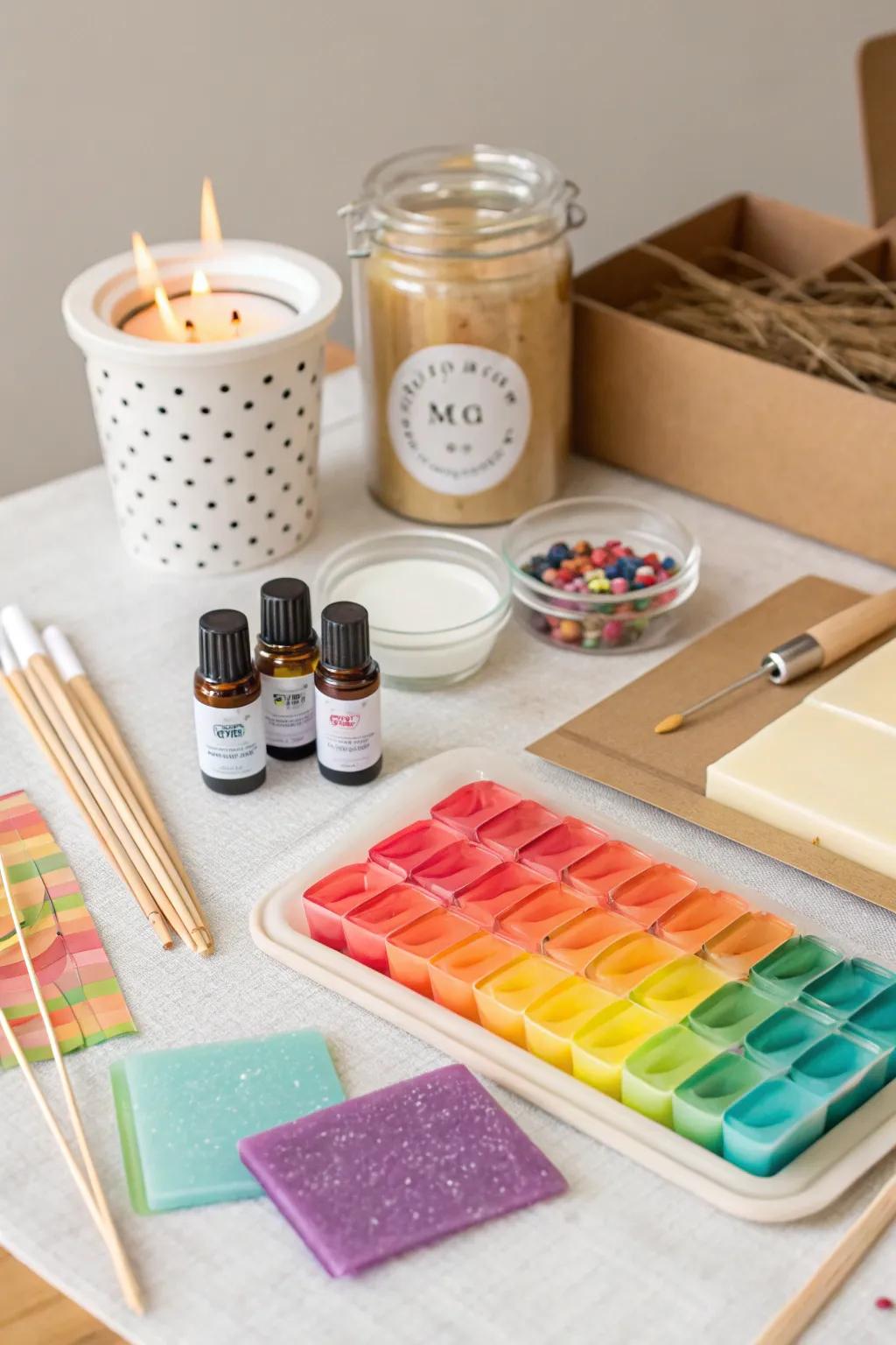 Create ambiance with a DIY candle making kit.