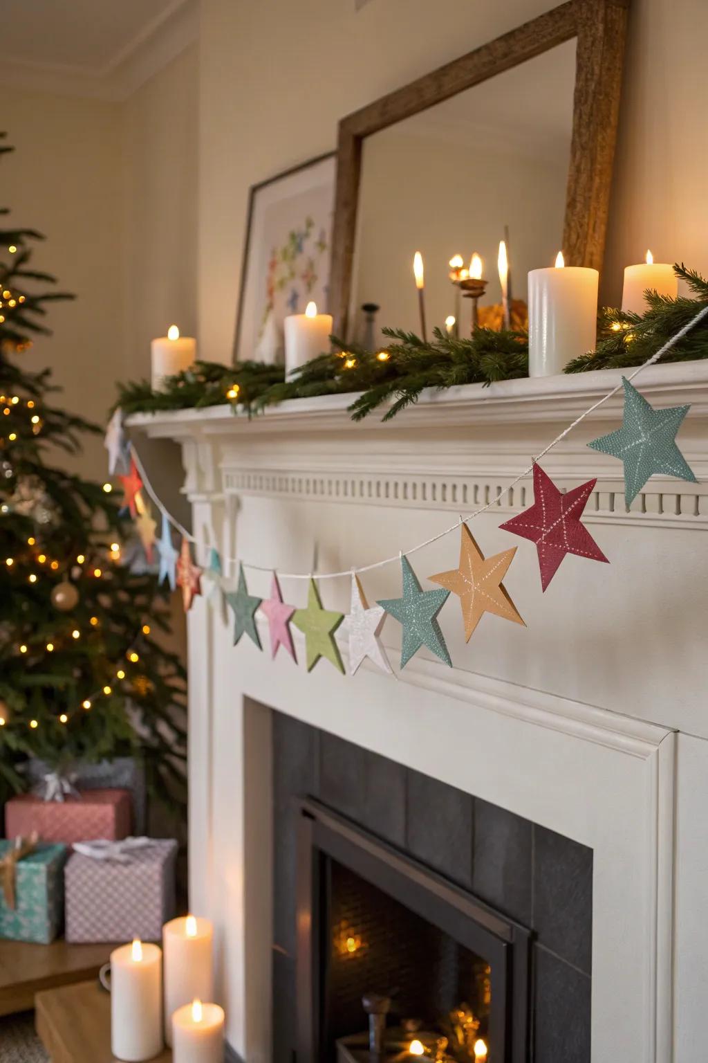 Drape your home in stars with a Christmas star garland.