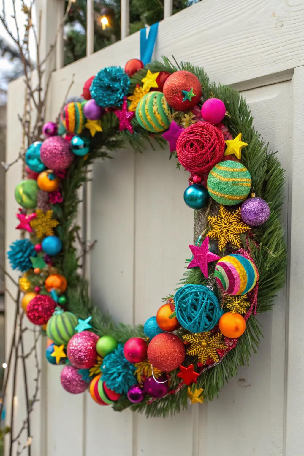 DIY ornament wreaths add a personal touch to your holiday decor.