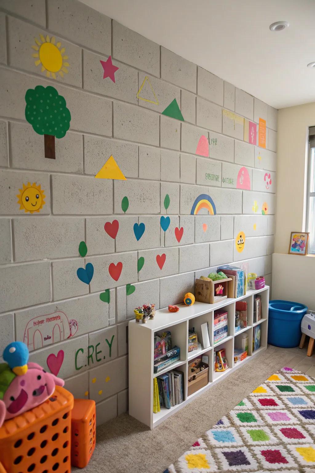 Playful shapes make kids' rooms fun and engaging.