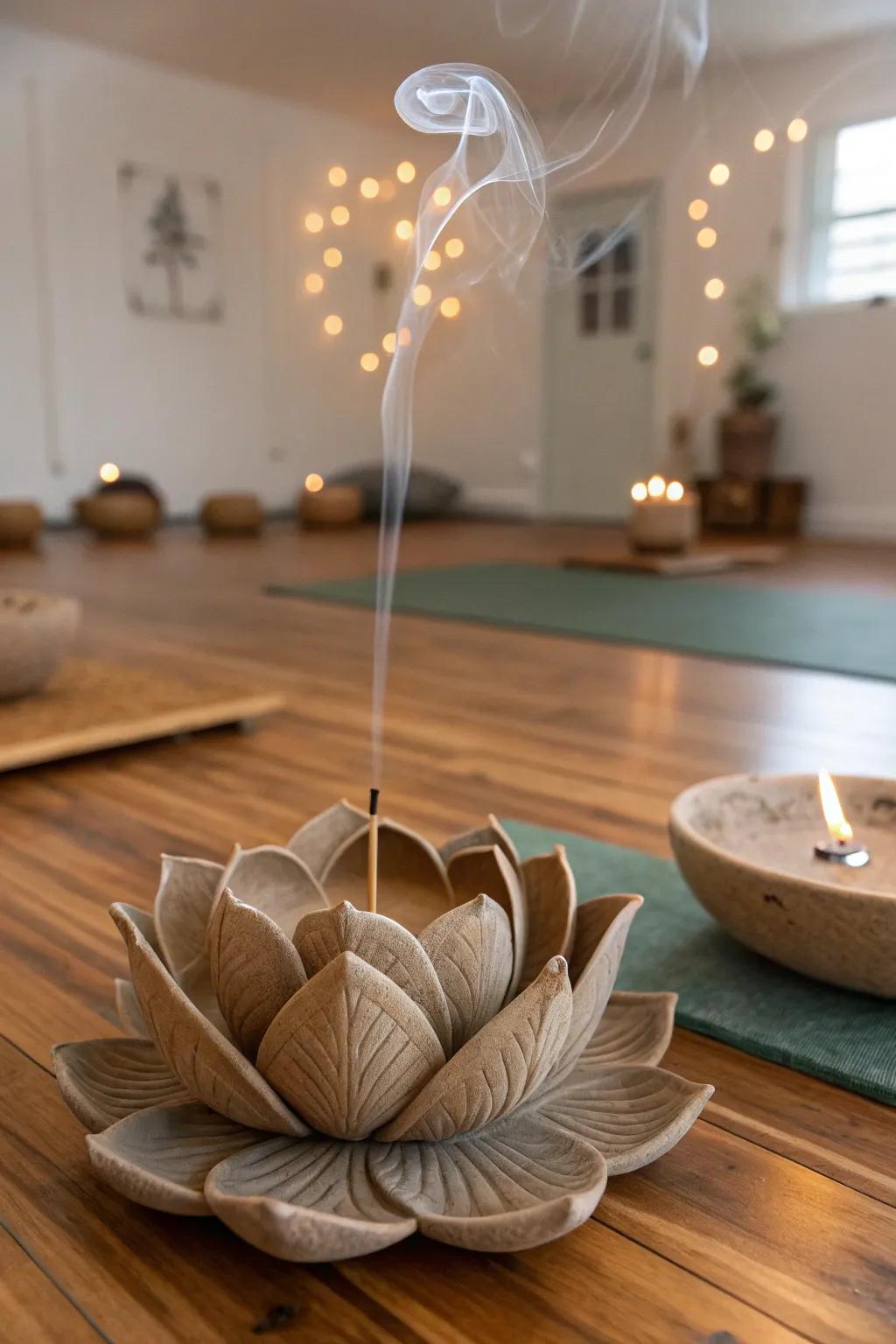 Bring serenity to your space with delightful clay incense holders.