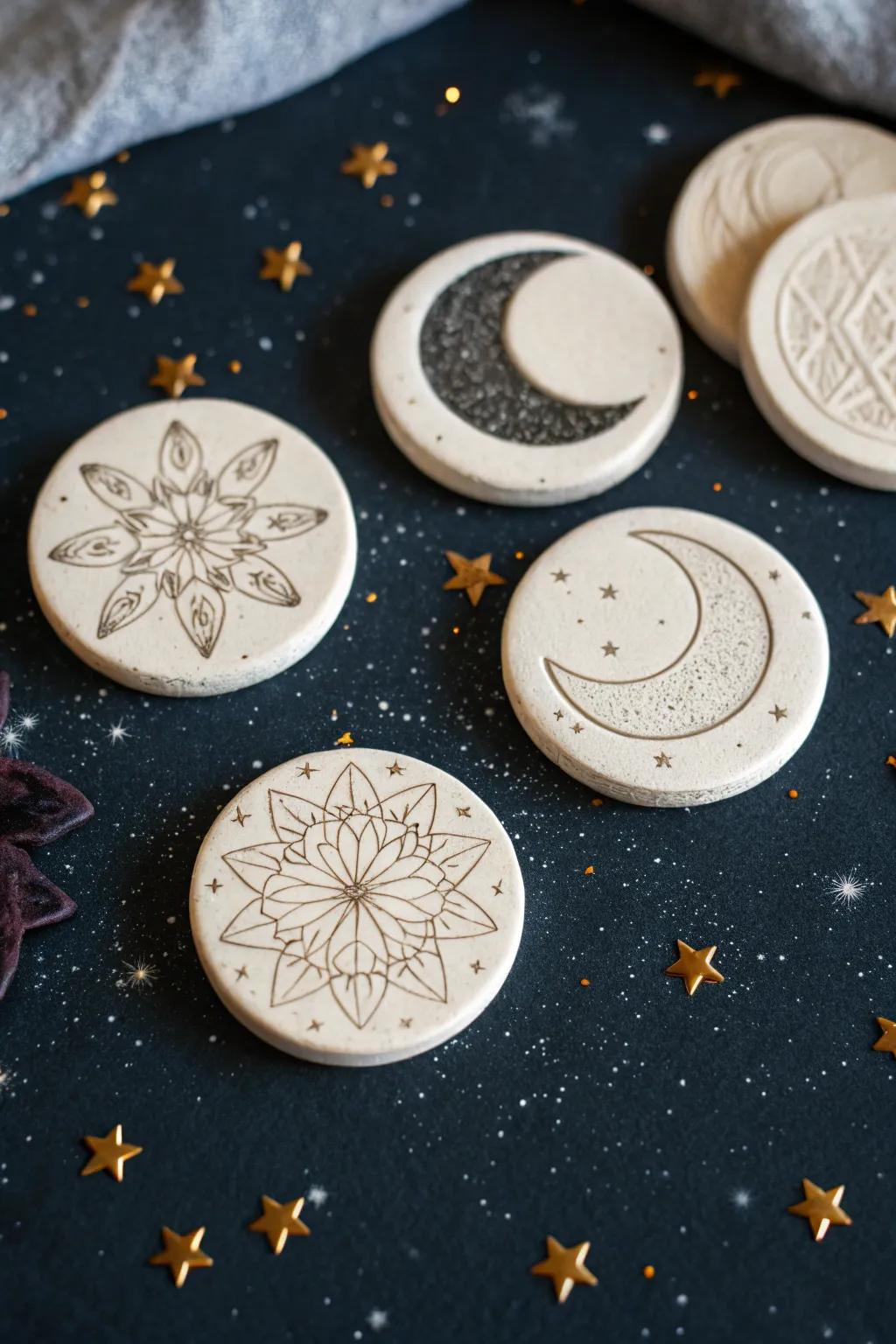 Celebrate the magic of the moon with these mystical moon phase magnets.