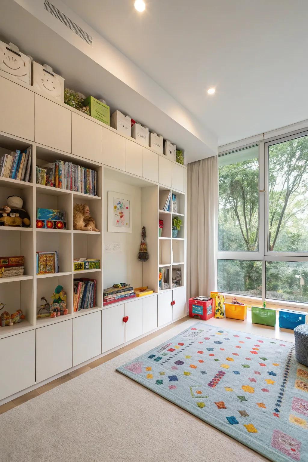 Ample floor space allows for endless fun and creativity.