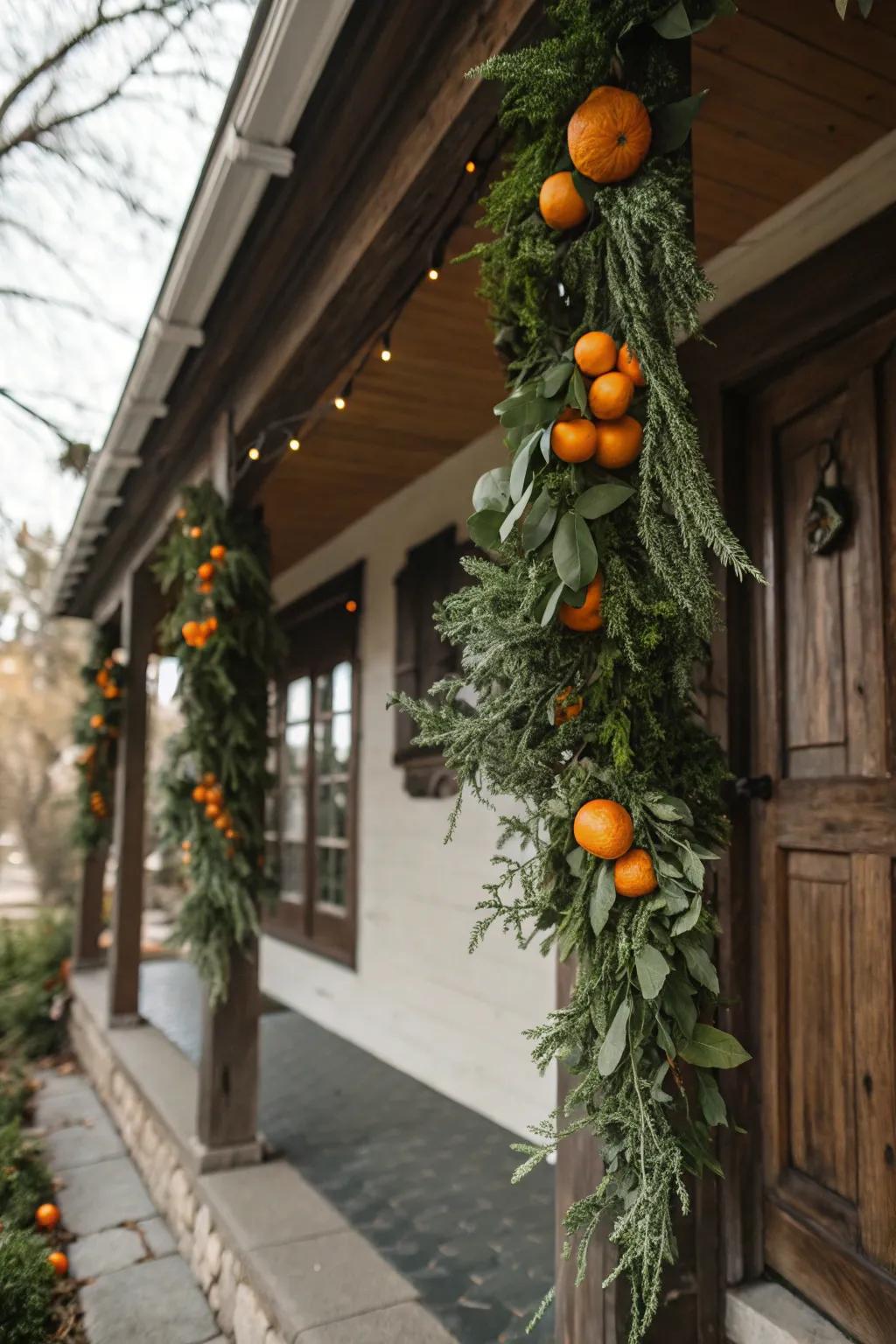 Scent your space with a dried orange garland.