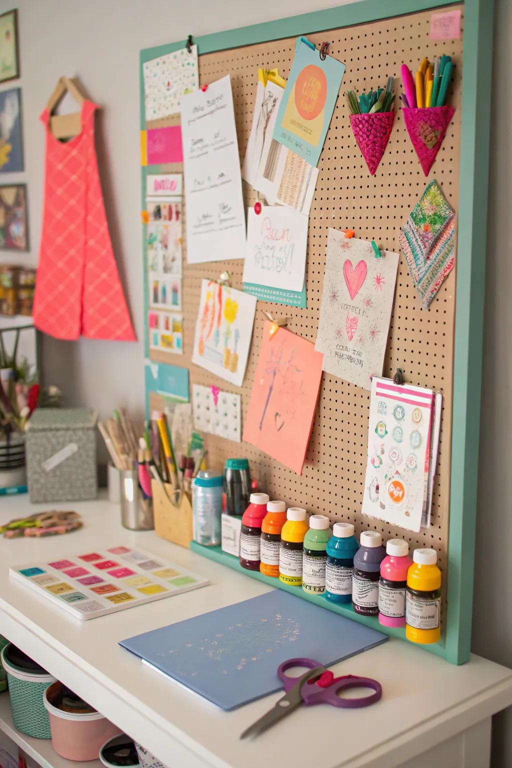 Magnetic board for dynamic organization.