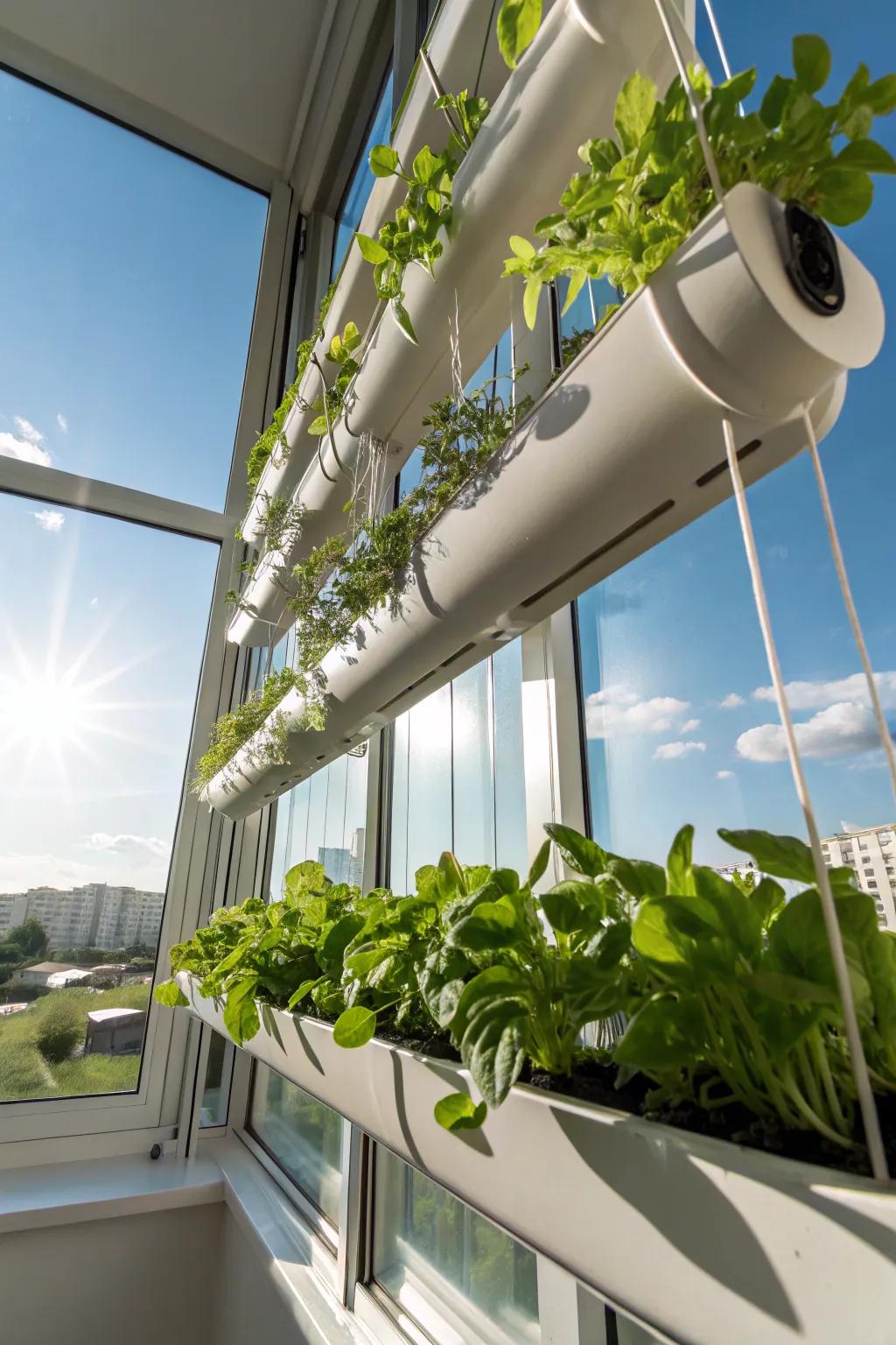 Transform your window into a thriving oasis with a DIY hydroponic window farm.