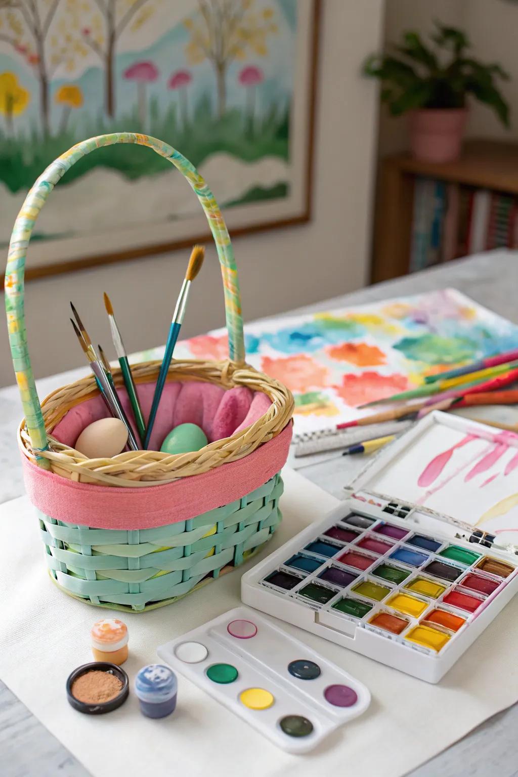 Inspire creativity with an artist-themed Easter basket.