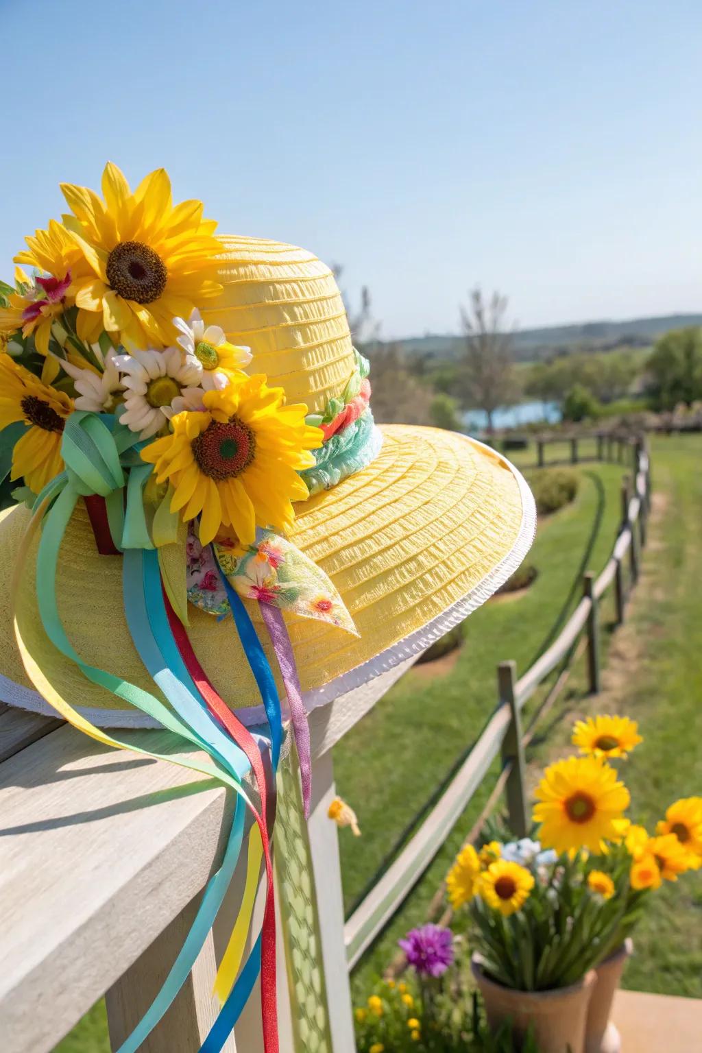 A sunshine-filled Easter bonnet that radiates happiness.