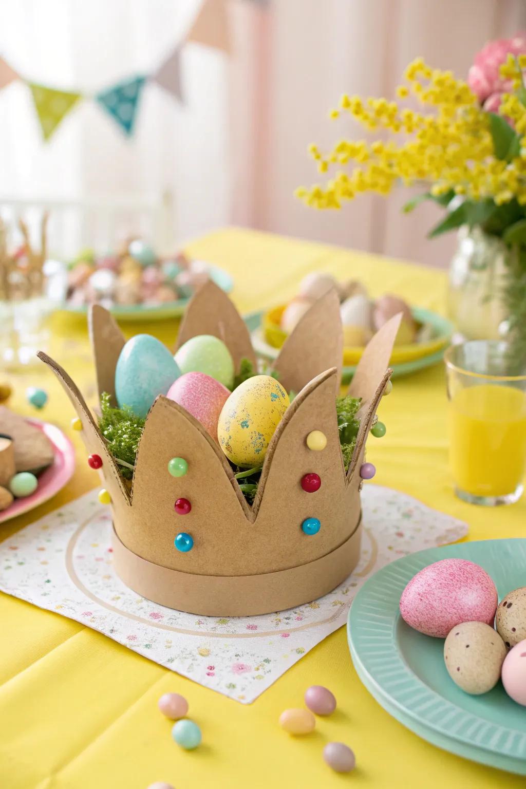 Be the life of the parade with an Easter jester crown.