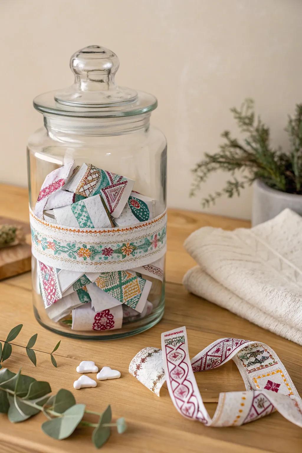 Discover the joy of giving with a DIY encouragement jar—each note a handcrafted token of positivity.