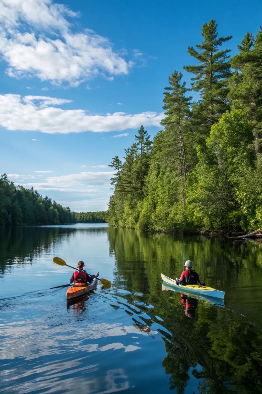 Explore serene waters with a guided kayaking adventure.