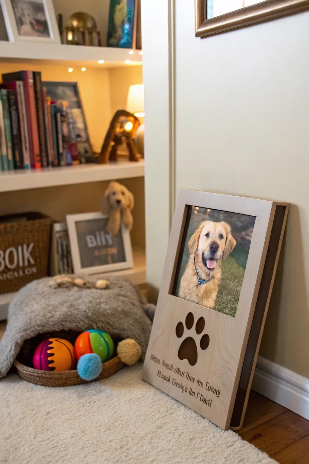 Celebrate your furry friends with a heartfelt pet tribute plaque.