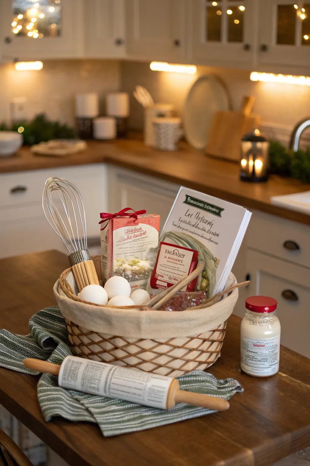 Indulge dad's baking hobby with a baking enthusiast's basket.