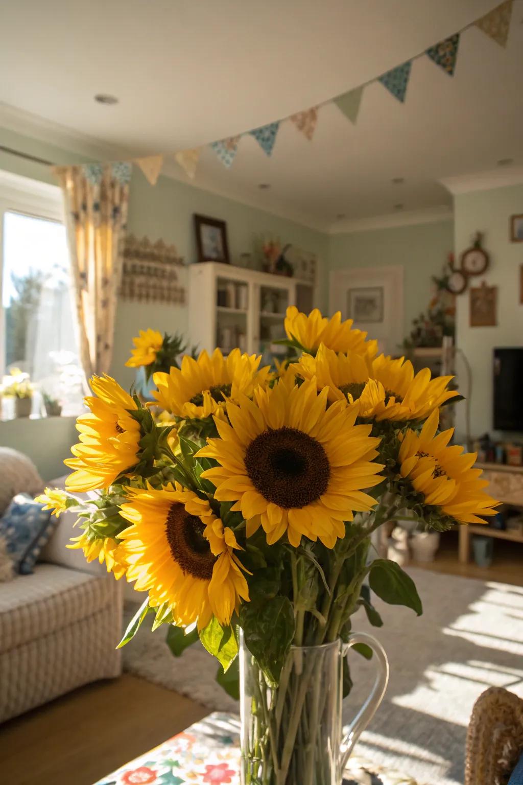 A bouquet that brings joy and warmth with sunny blooms.