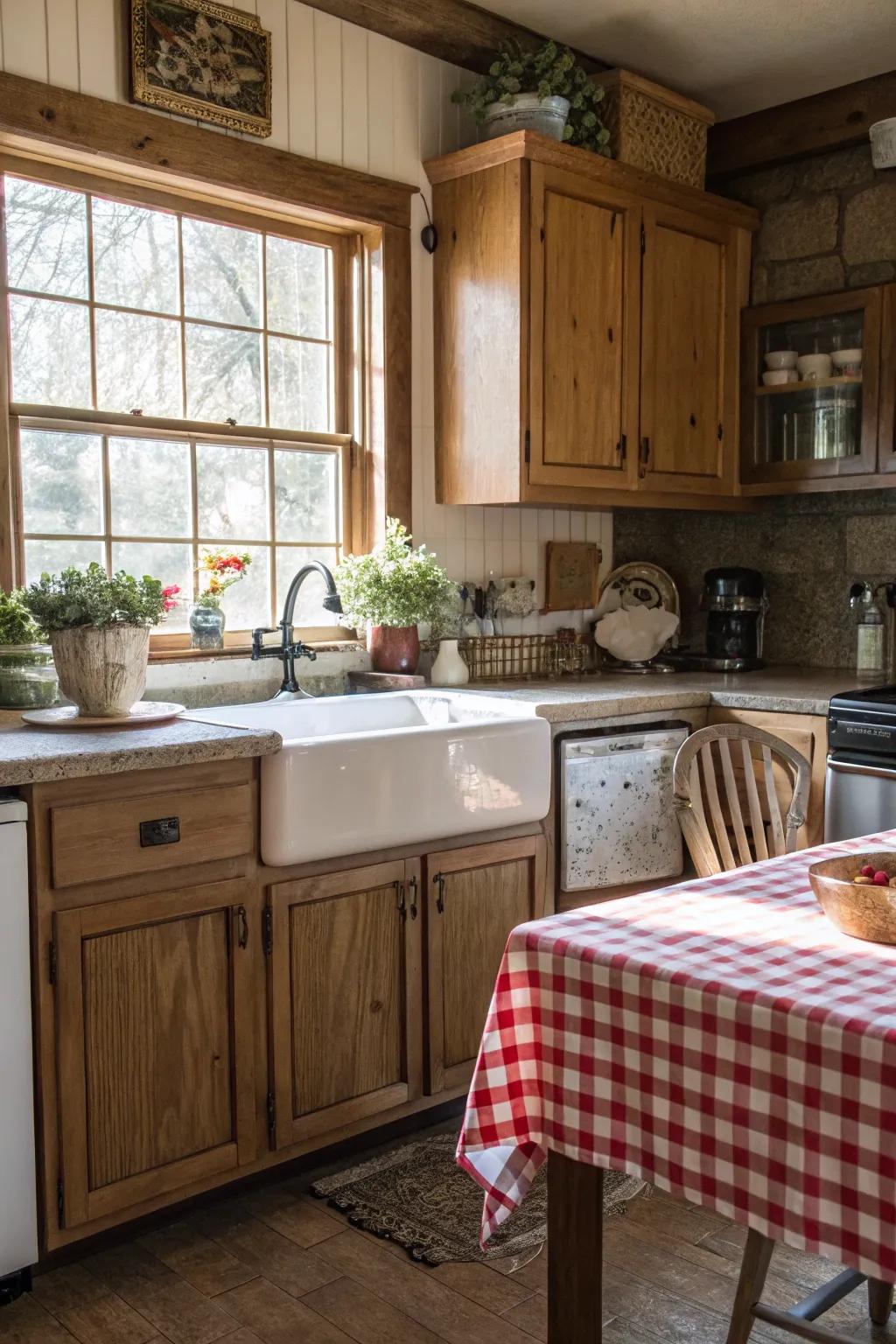 Farmhouse sinks combine function and classic style.