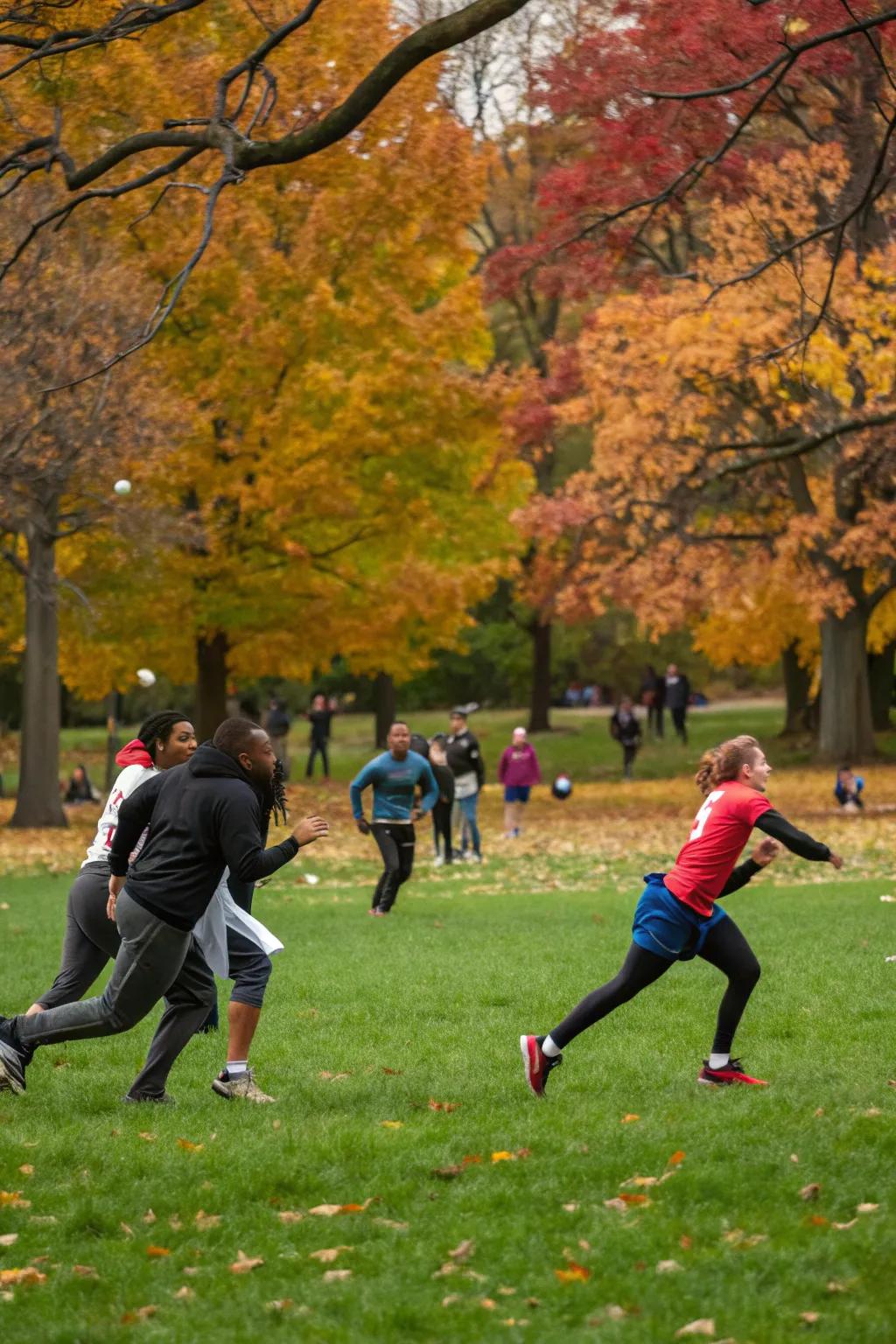 Get moving with a fun game of flag football this fall.