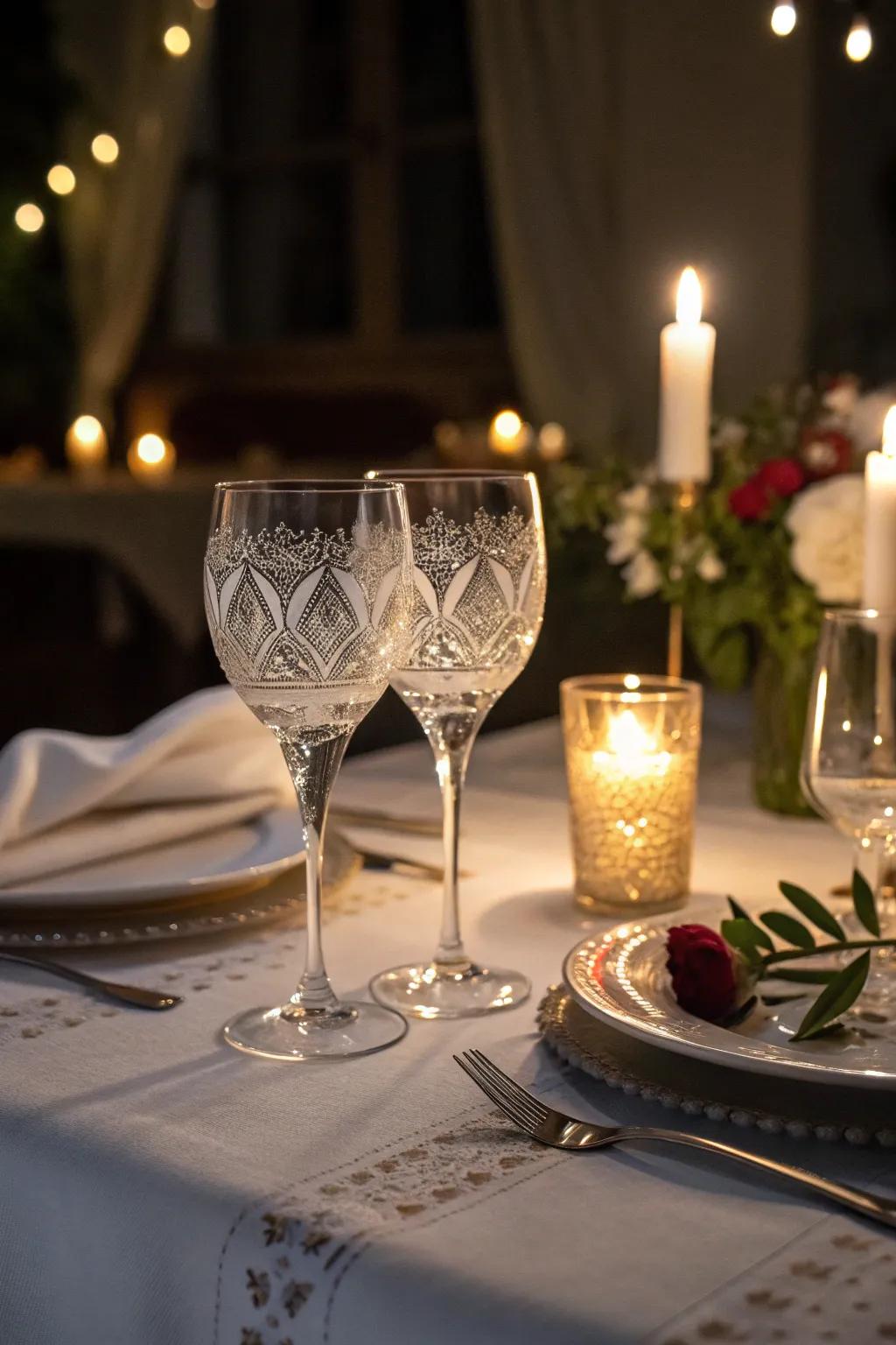 Elegant wine glasses that bring a personal touch to any occasion.