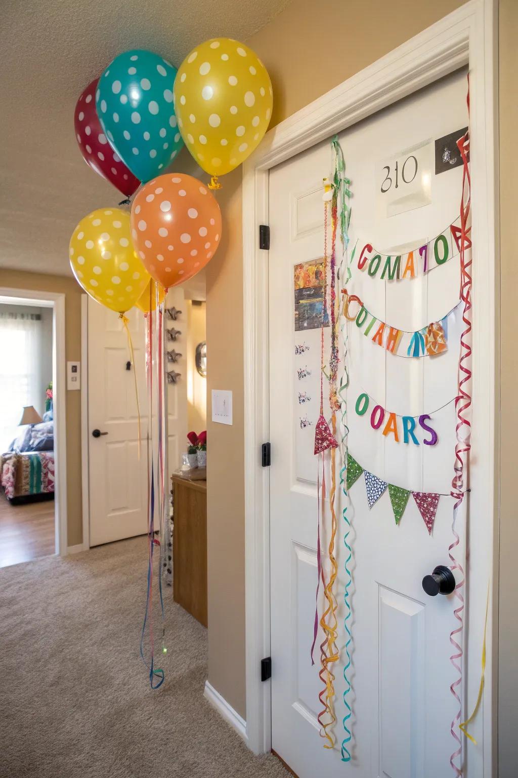 Surprise your graduate with a creatively decorated door.