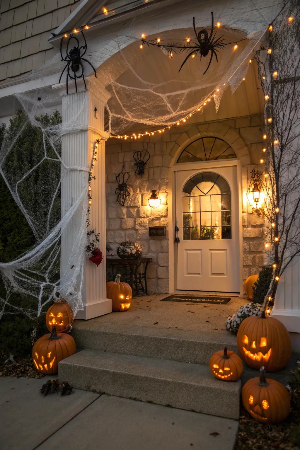 Set the tone for your party with a spooky entryway.