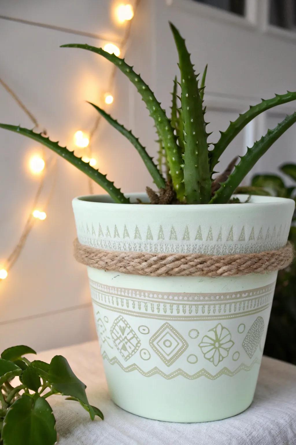 Transform your garden into a night-time wonderland with glow-in-the-dark painted pots. Minimalist magic with a Boho twist!