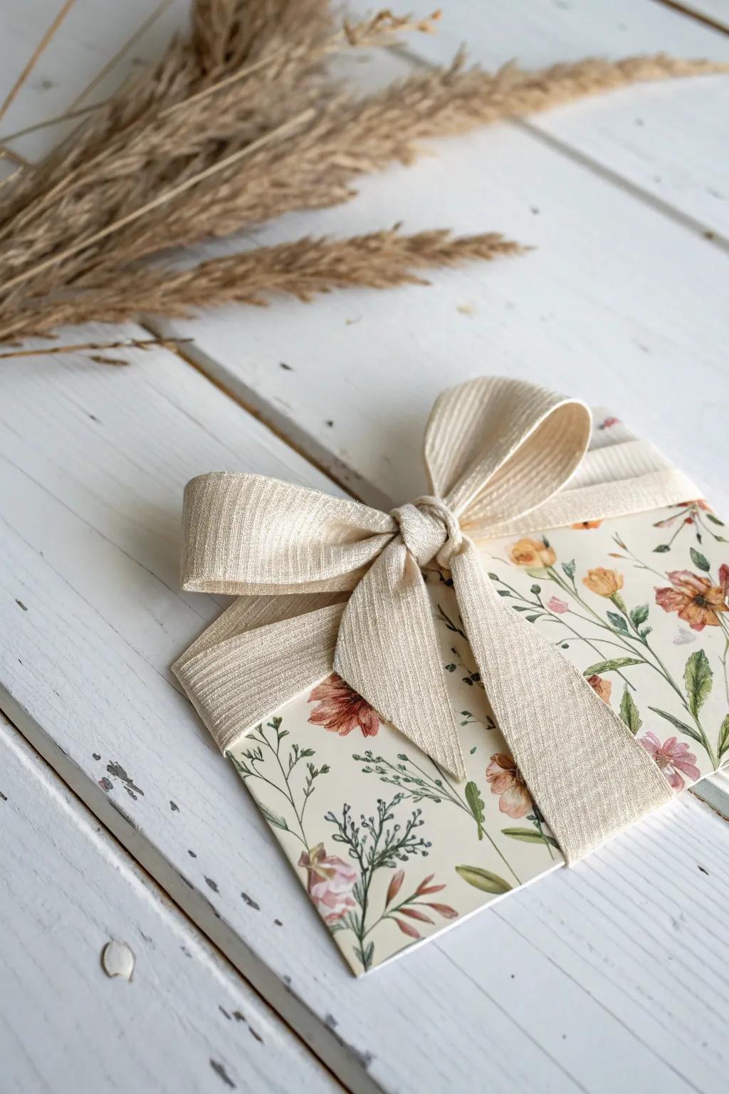 Discover the joy of a surprise inside with this beautifully crafted ribbon bow.