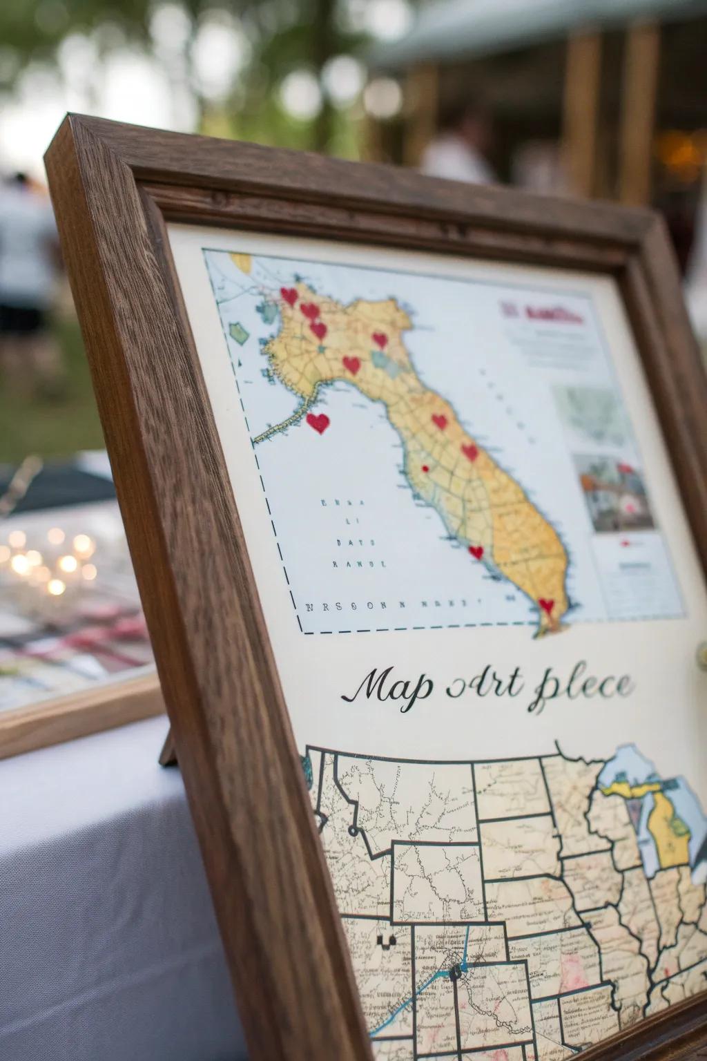 Capture special memories with customized map art.