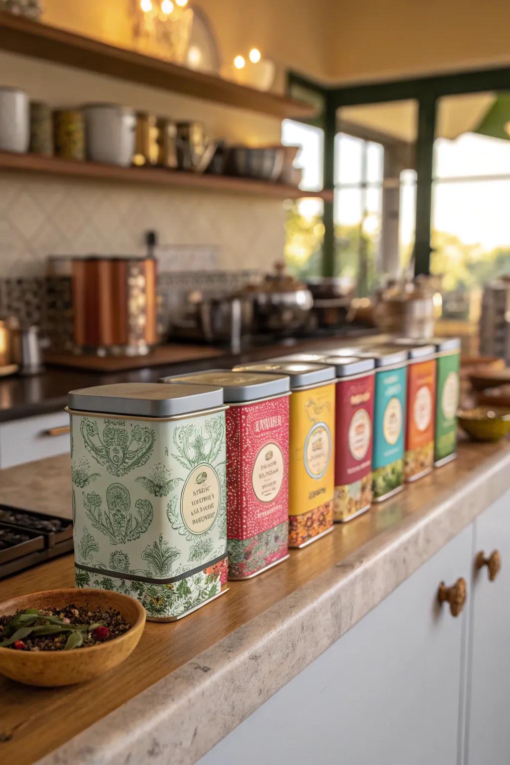 An artisanal tea collection offers warmth and relaxation.